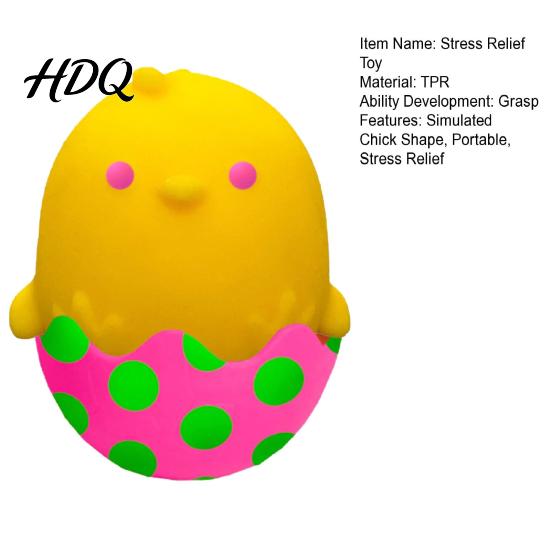 Animal Stress Toy Simulated Chick Squeeze Relief Broken Egg Chicken Sensory Shaped Fidget Focus Aid Relaxation Anxiety Relieving Hand Kids