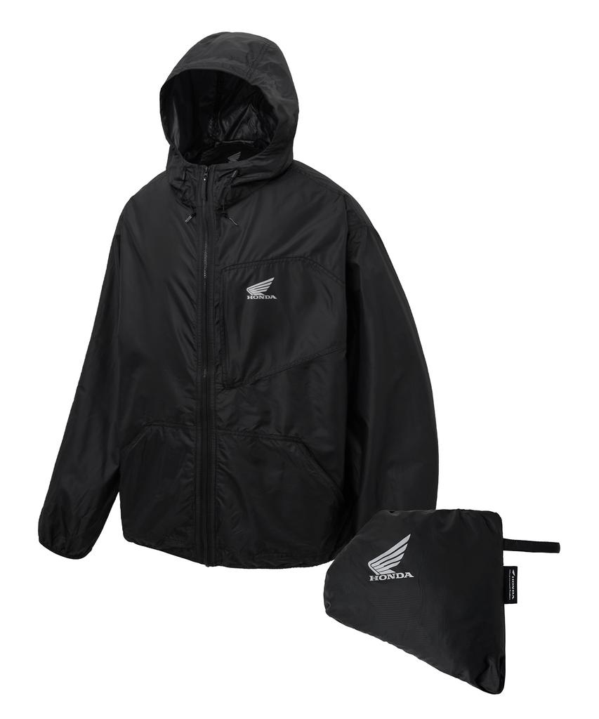 Phyps Motorcycle H-Tech Packable Windbreaker_Solid Ver Black