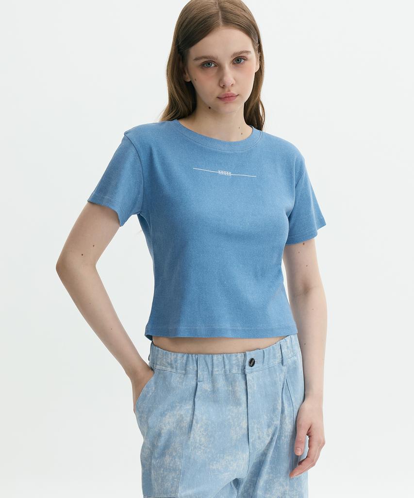 Keuleogsi Pigment Nice Crop Top Dust Blue