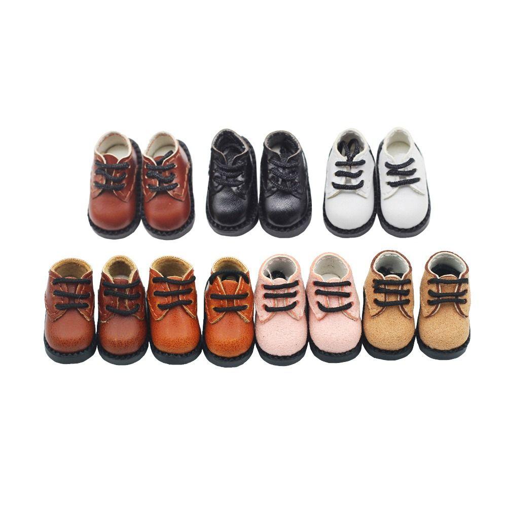 1Pair Shoes Doll 1/12 Bjd Doll Shoes PU Leather BJD Doll PU Shoes Doll PU Leather Shoes  Clay Dolls