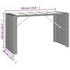 VidaXL Ensemble de bar de jardin 9 pcs avec coussins gris poly rotin, ensemble de table de bar, table et chaise de bar, 3187624