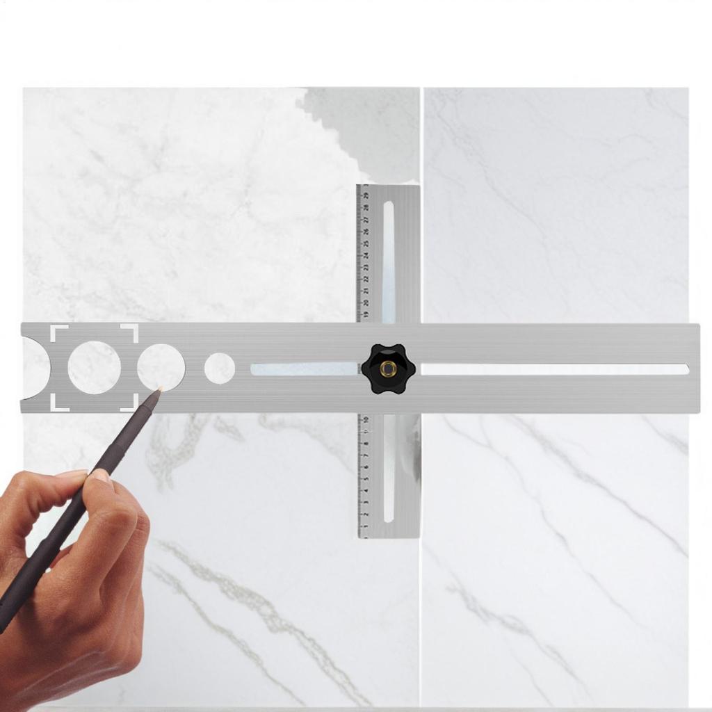 Marble Hole Cutter Ceramic Tile Punching Tool Measuring Range 300mm Precision Template Guide 25/40/45/55/60mm for Bathroom