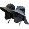 Fishing Hat Summer Sun Hats UV Protection Outdoor Fishing Caps For Hiking Camping Visor Bucket Hat Neck Flap Fisherman Hat