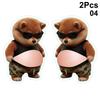 2Pcs Cute Shiba Inu Dog Cat Belly Sticker With A Soft Pink Background Silicone Self-Adhesive Sticker For Phone Car Decoration