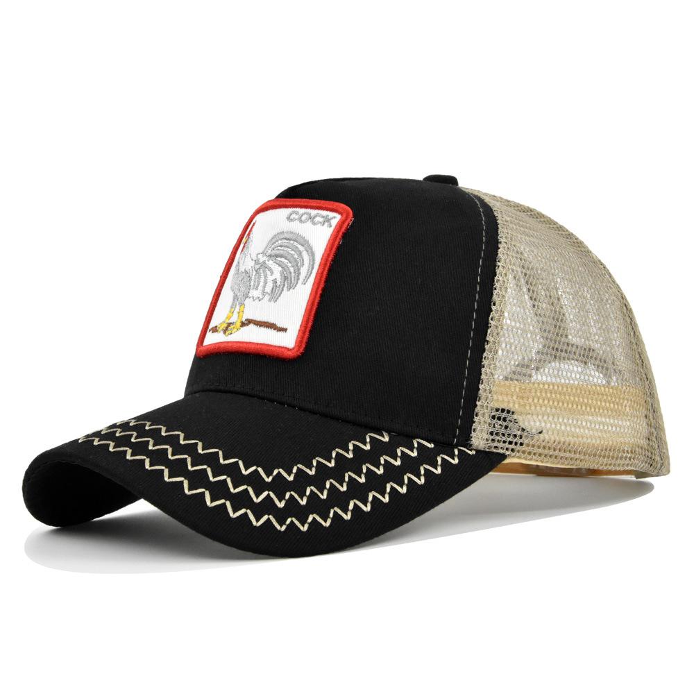 Tongue Cap Duck Animal Chicken Patch Embroidered Baseball Cap Curved Brim Hat