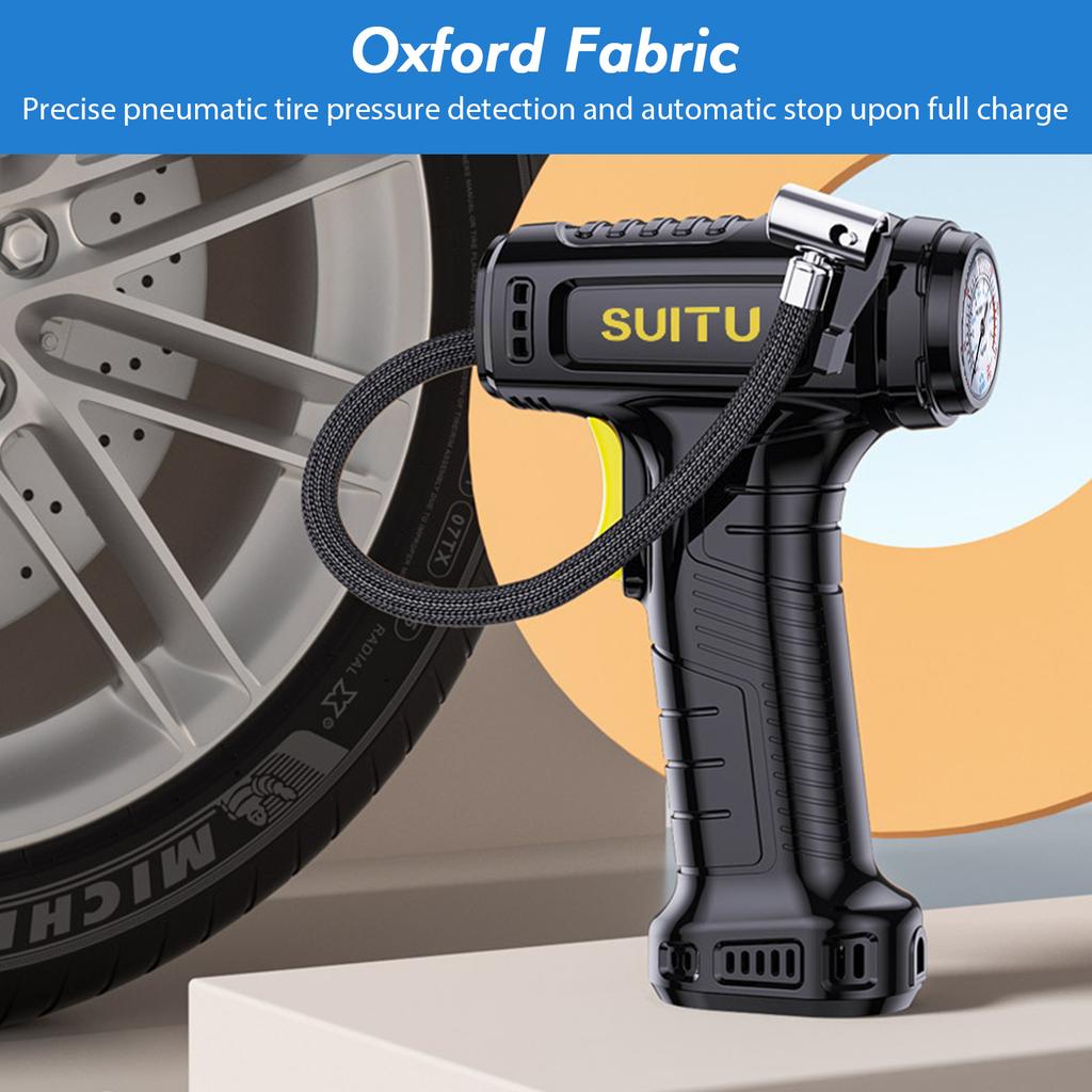 Wired Inflatable Pump with Led Light Portable Air Pump Handheld Tire Inflator Digital for Car Bicycle Balls