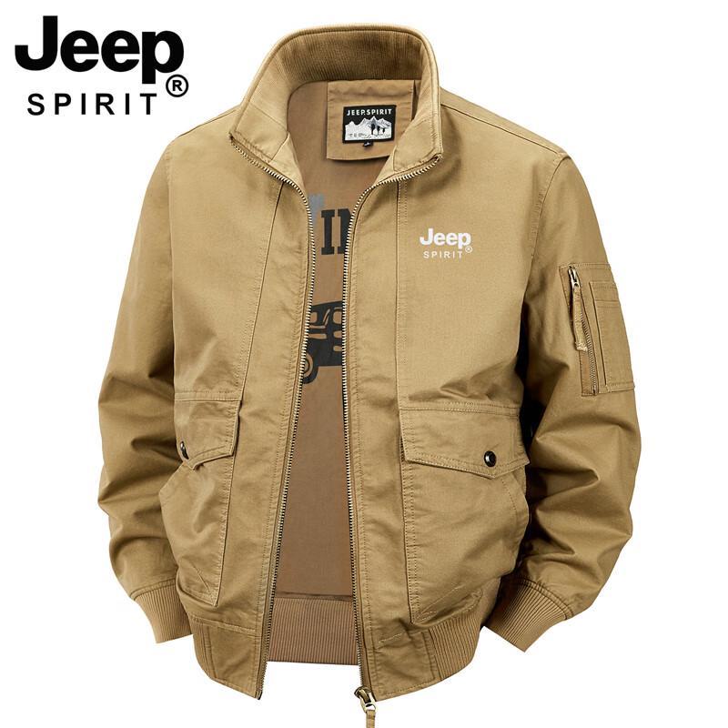 JEEP SPIRIT Men s Stand Collar Casual Workwear Jacket XL