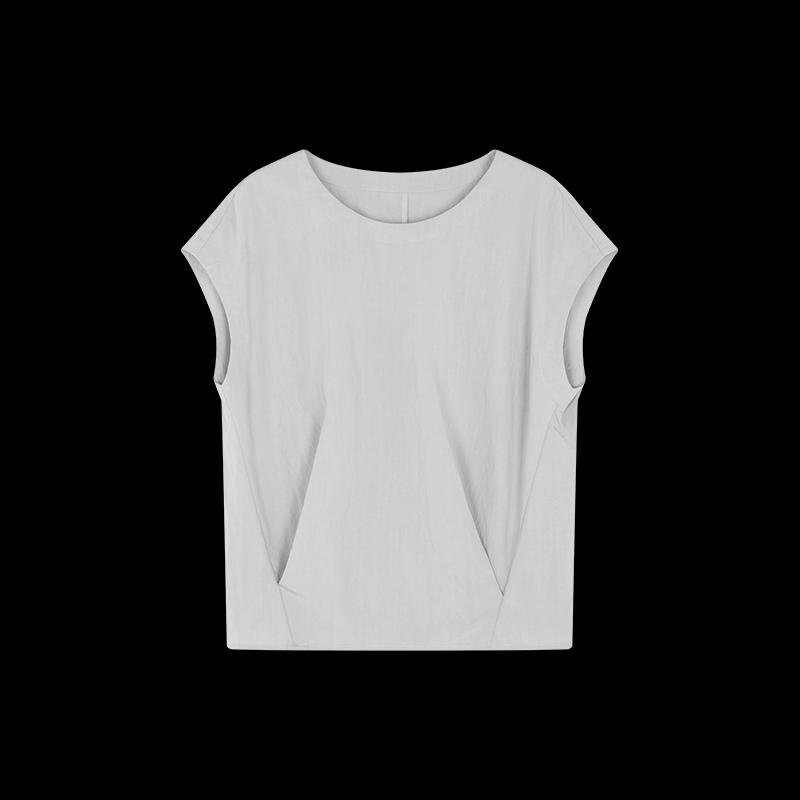 Damen Freizeitbluse mit Rückenschlitz und Taillenbindung