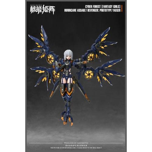 NUKE MATRIX "CYBERFOREST FANTASY GIRLS" Hurricane Assault Revenger Prototype Jaeger 1/10.5 Scale PVC & ABS Assembled Plastic Model