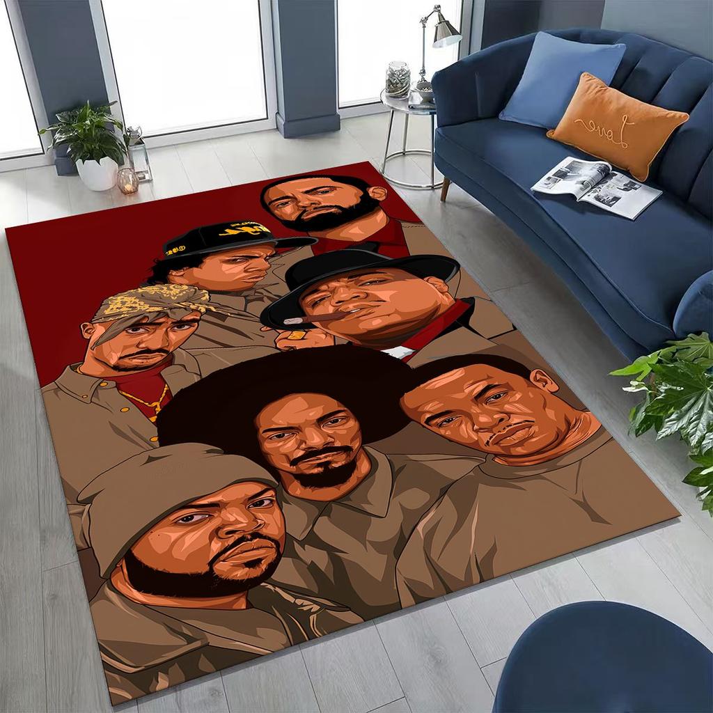 Legends Rapper Collection HIP HOP Rap Star Art Rug for Bedroom Living Room Sofa Home Doormat Decor, Large Kid Non-slip Floor Mat