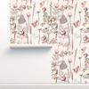 Butterflies Floral Peel and Stick Wallpaper Roll for Bedroom Bathroom Self Adhesive Contact Paper for Wall Cabinet