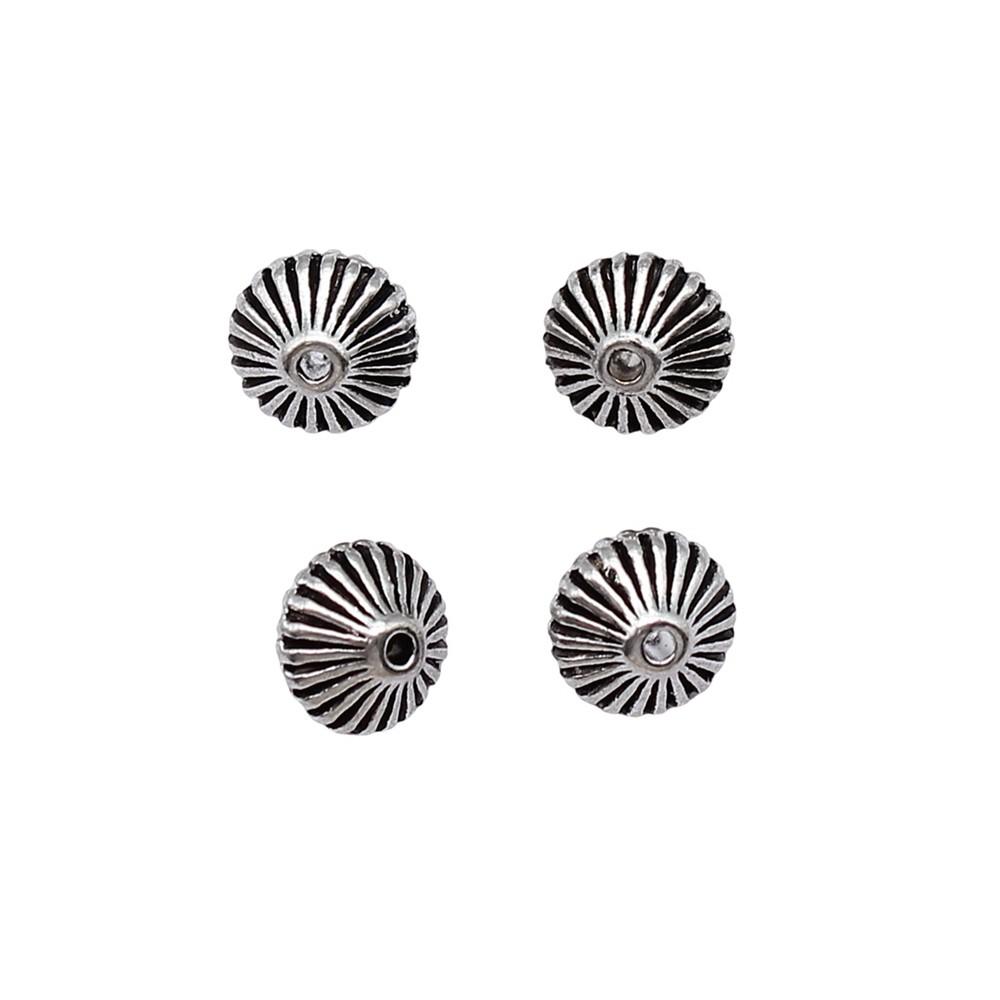 Multi Color Flower Edge Spacer Beads Metal Charms For Jewelry Making Accessories