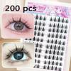 100PCS Little Rabbit Glue-Free False Eyelashes Easy to Apply Suitable for Beginners Reusable Soft & Comfortable for Daily Makeup