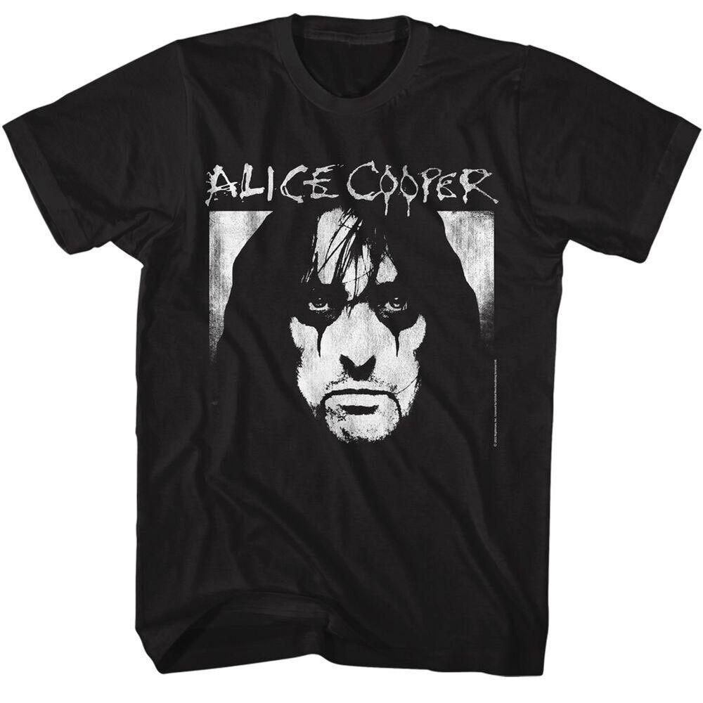 

Alice Cooper Черная футболка унисекс с лицом и логотипом Alice Cooper
