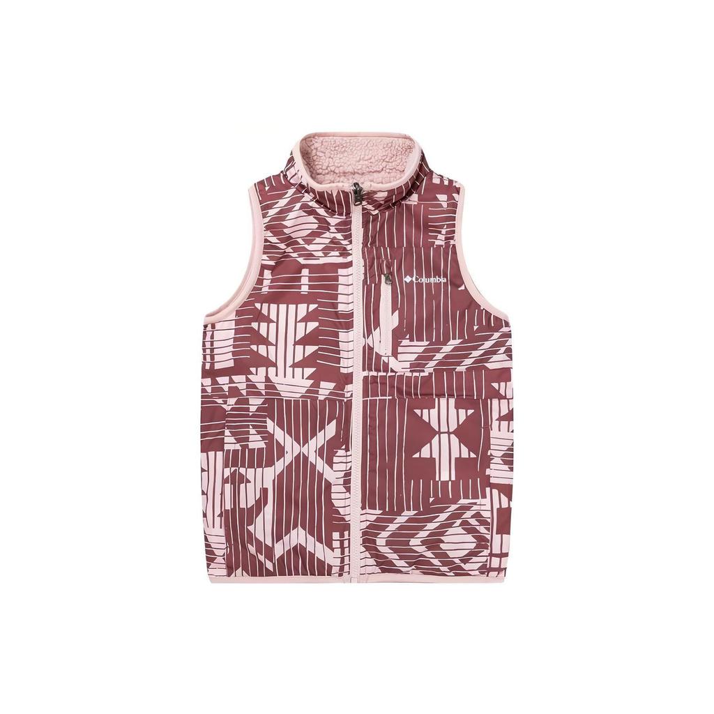 Columbia Solid Color Reversible Fleece Vest Kids vests Pink AY4620-626