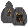 Unisex Lightweight Long Sleeve Pullover Hoodie with Pocket and Print for Casual Wear