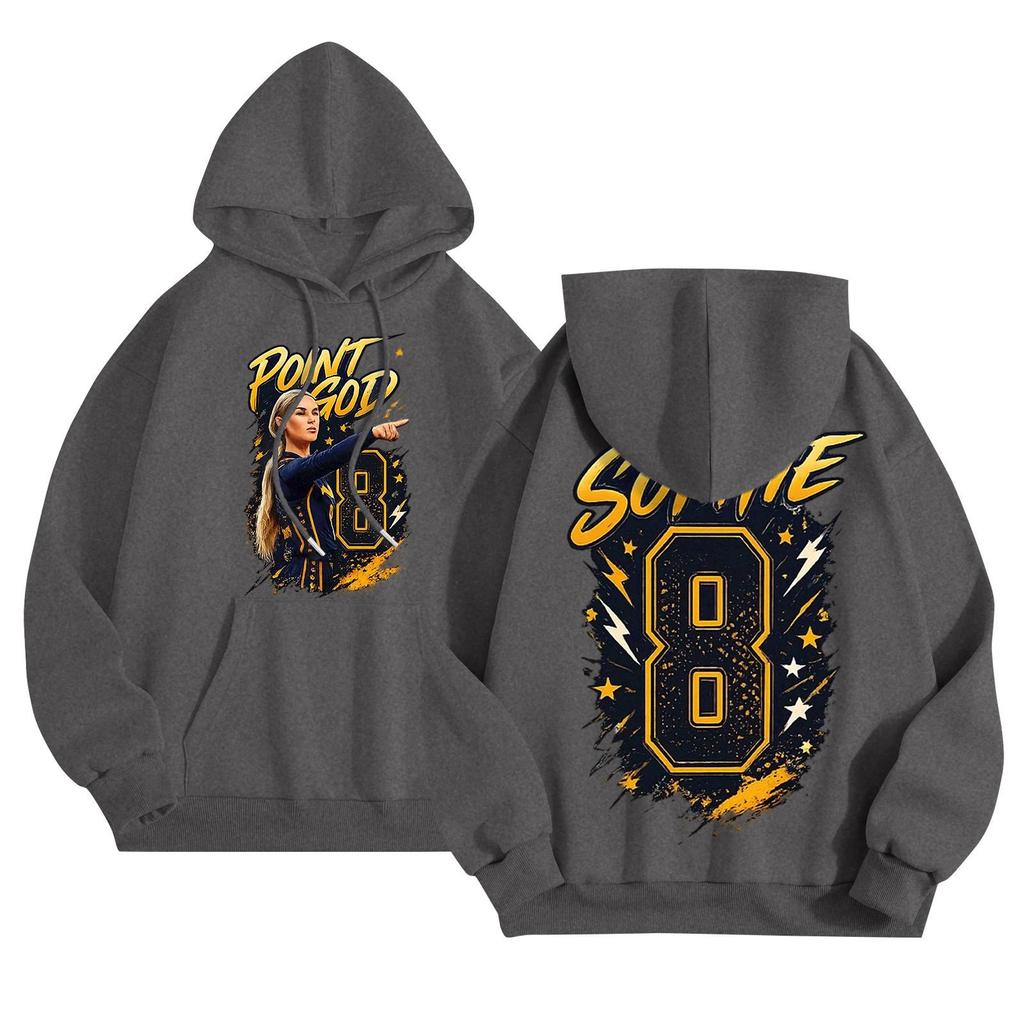 Unisex Lightweight Long Sleeve Pullover Hoodie with Pocket and Print for Casual Wear