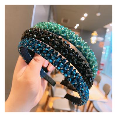 Handgefertigtes Perlen-Haarband Haarreifen für Frauen Breit 4 Reihen Kristall Süßes Stirnband Party Kopfschmuck Hochzeit Haarschmuck Schmuck
