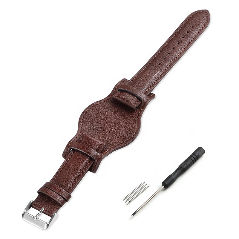 Vintage Oil Wax Genuine Leather Watch Straps 18mm 20mm 22mm Brown Coffee Black Watchbands Watch Tray Bracelet for Men Wrist Band