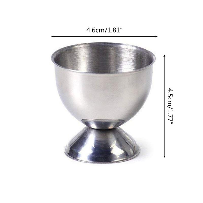 4Pcs Stainless Steel Egg Cups Egg Holders Egg Tray Kitchen Gadgets Tools for Hard Boiled Eggs, Silver