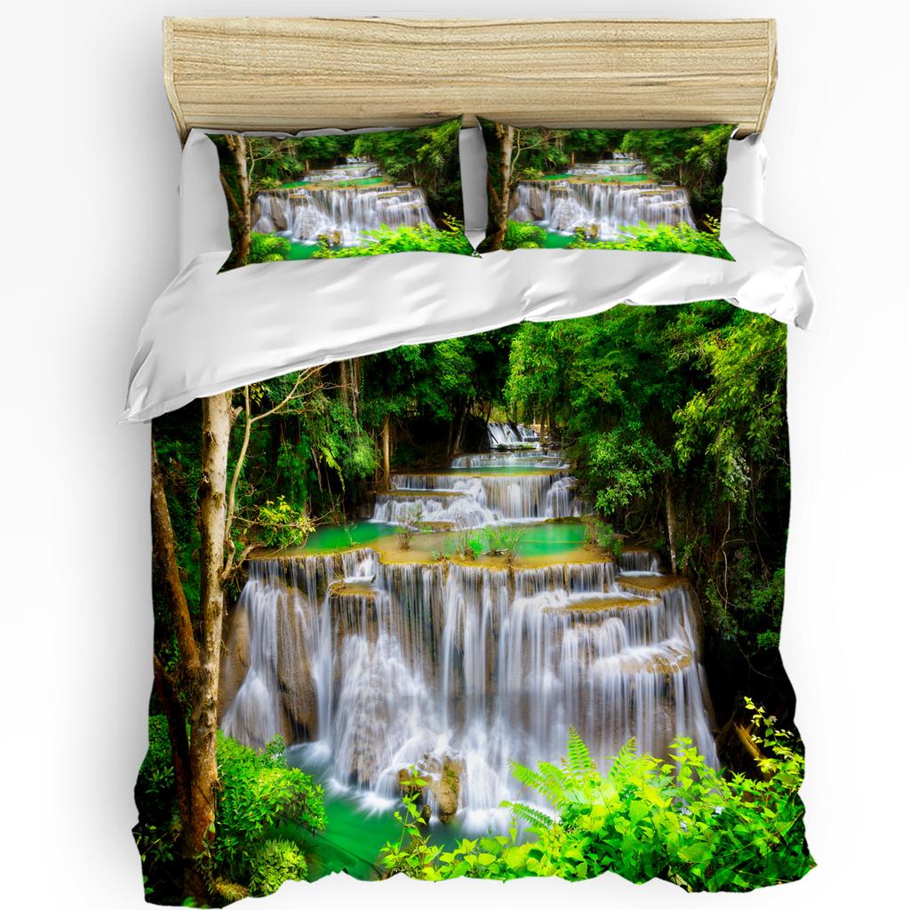 Nature Bedding Set For Bedroom Bed Home Birds Flying Over Twiggy Tree Branches Stylish Au Duvet Cover Quilt Cover And Pillowcase