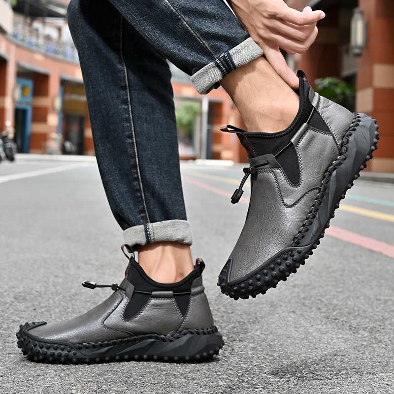 Fashion Thick-heeled Spring-autumn Womans Sports Shoes Husband Short Boots High Sneakers 48 To Play High-tech Items Technologies