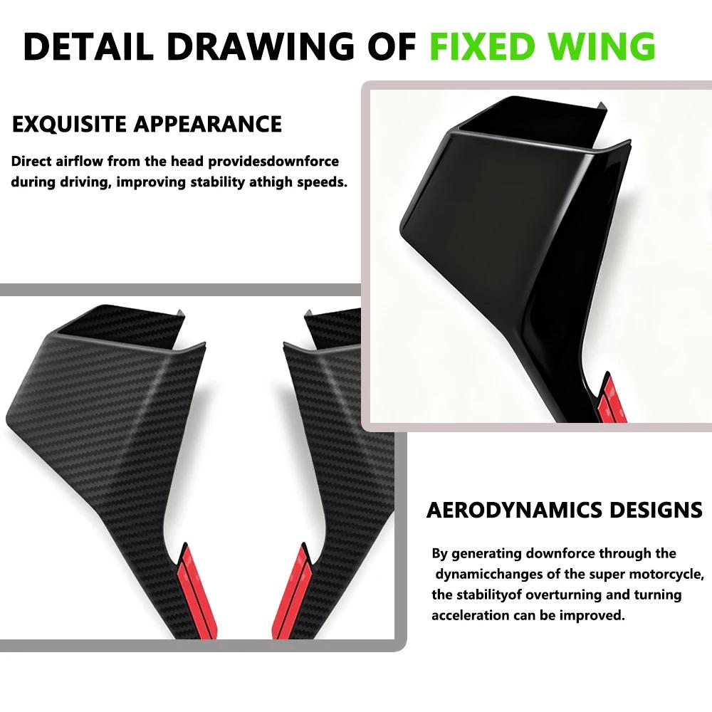 For Kawasaki ZX10R ZX-10R 2022-2025 2024 ZX-10RR ZX10RR 2025 Motorcycle Winglets Aerodynamic Wind Side Wings Spoiler Fairing
