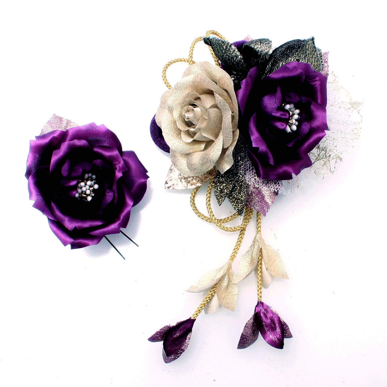 

Украшение для волос на церемонию совершеннолетия Церемония выпуска Хакама Хакама Украшение для волос Украшение для волос Роза Розово-красный Белый Фиолетовый Черный Золотой Тюль Гребень фиолетовый