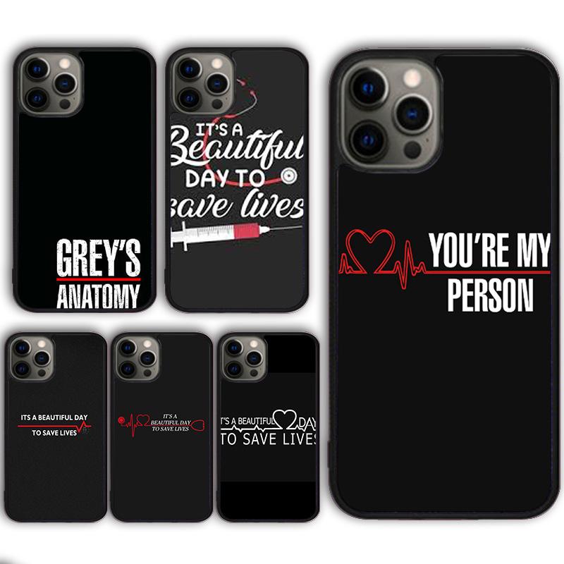 TV Greys Anatomy Phone Case Cover for iPhone 17 Air 16 16e 15 13 14 11 12 Pro Max Max Plus Coque Fundas Shell