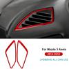 Real Carbon Fiber For Mazda 3 Axela 2014 2015 2016 2017 2018 LHD RHD Car Dashboard Both Side Air Outlet Accessories Sticker gbmqn50