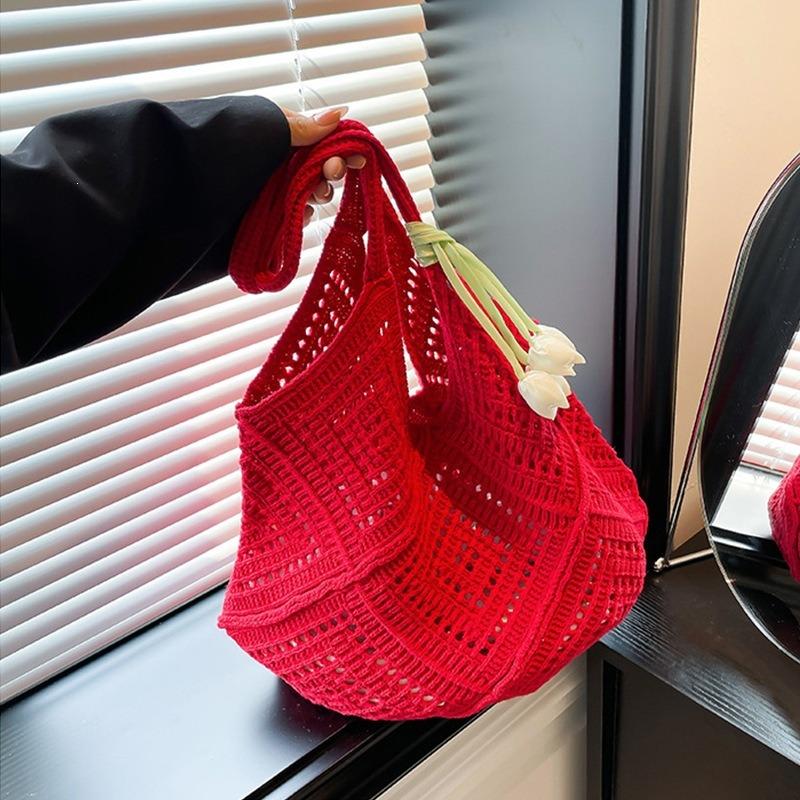 Beach Bag Knitted Bag New Bag Wind Large Capacity Tote Bag Bohemian Bag Woven Bag Hollow