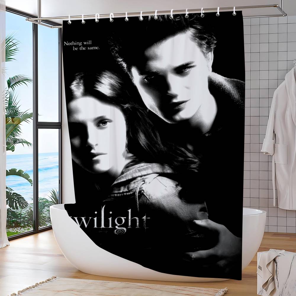 Classic Movie Twiligh Funny And Creative Beach Shower Curtain Waterproof Polyester Bath Curtains For Bathroom Decorate With Hook