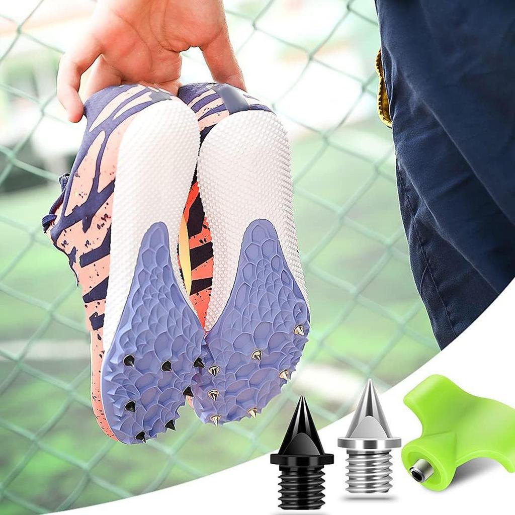 100 Pieces Golf Shoe Spikes Replacement Cleats with Wrench Alloy Steel Anti Portable Universal