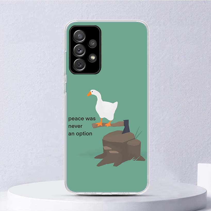 Cartoon Cute Goose Game Soft Case For Samsung Galaxy A51 A71 A50 A70 A21S Phone Cover A30 A20E A10 A31 A41 A6 A7 A8 A9 Shell Coq