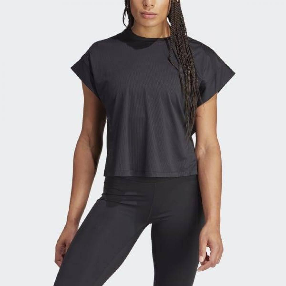 AdidaS Women S freSh STyle Yoga STudio T ShirT Made From Recycled maTerialS