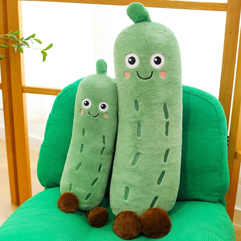 Creative cucumber throw pillow plush toy doll cloth doll sleeping bed long throw pillow for girls girlfriend gift