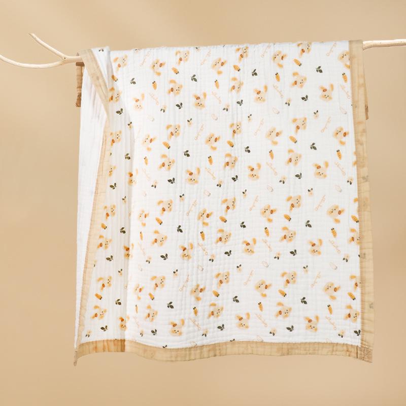 Toalha e Colcha de Algodão Gaze de Seis Camadas para Bebê – Cobertor para Criança Pequena Primavera/Verão