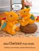 Charizard Rabbit Fur Plush Toy - Dinosaur Pokémon Pillow for Boys & Gift Redemption