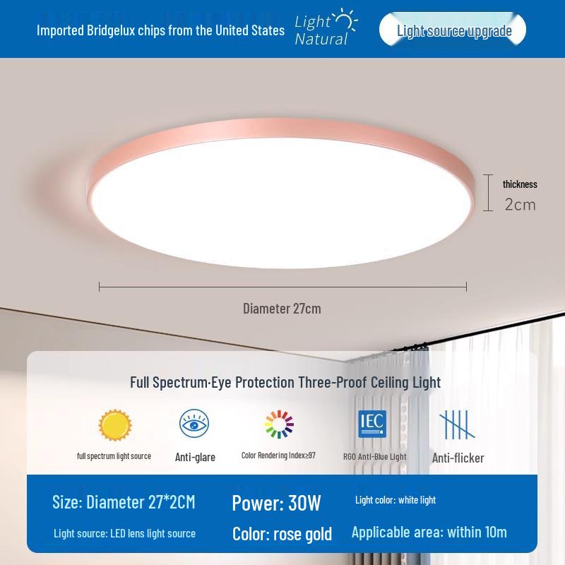 Ultra-Thin Ultra-Bright LED Ceiling Light for Bedroom or Study (2025 Model)