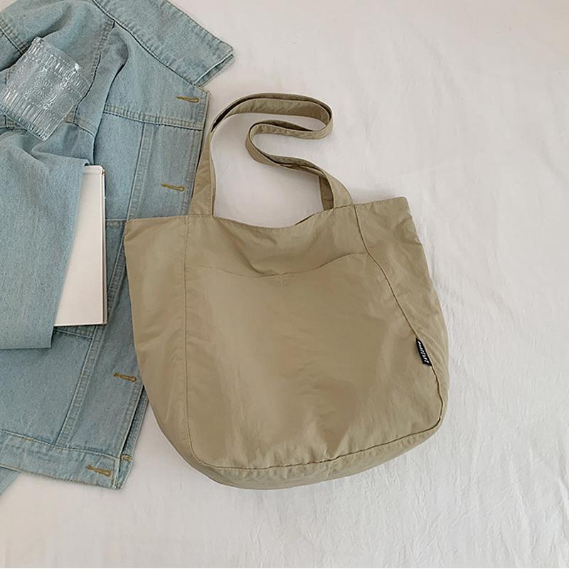 Fashionable Women s Waterproof Nylon Casual Summer Single Shoulder Cloth Bag Large Capacity Commuting Tote Bag Handbag 40cmX36cmX17cm