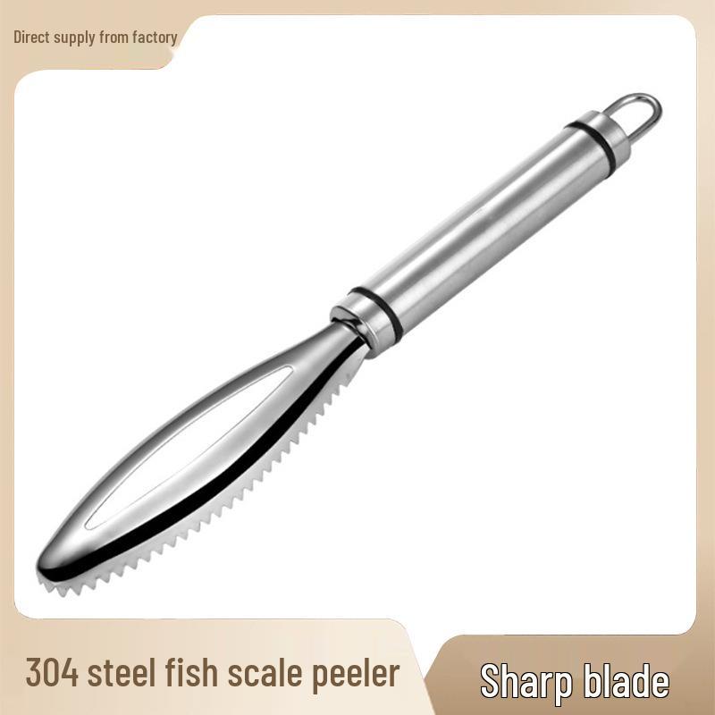 304 Stainless Steel Fish Scale Scraper - Manual Kitchen Gadget for Easy Fish Scaling