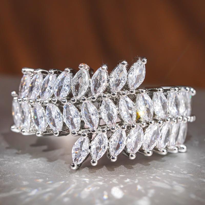 

Huitan Heart Women Ring Full Sparkling Cubic Zirconia Charming Wedding Anniversary Trendy Accessories Delicate Zircon Gift 6