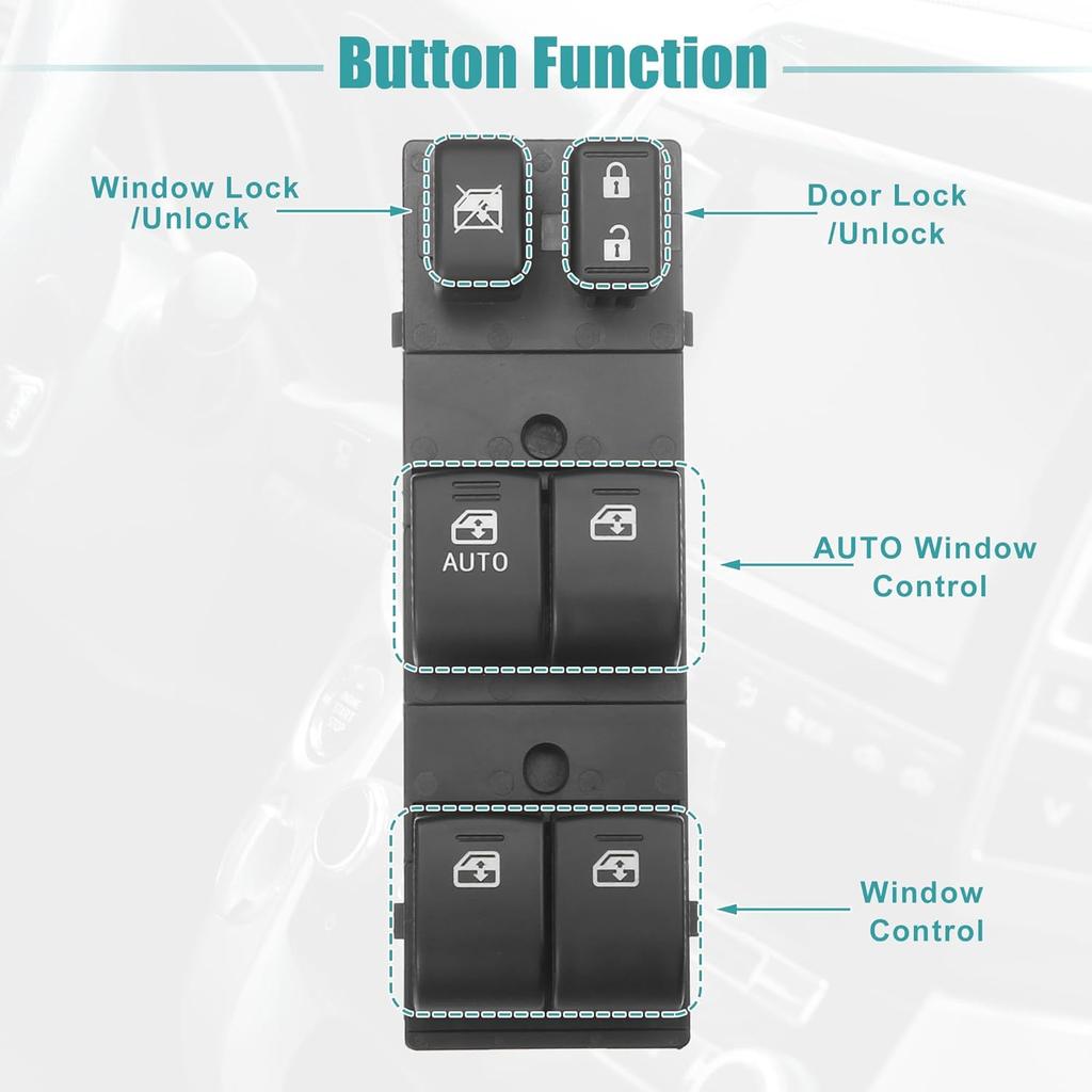 ACROPIX Front Left Driver Side Power Window Switch Fit for Subaru Forester 2014-2016 No.83071SG040 - Pack of 1 Black