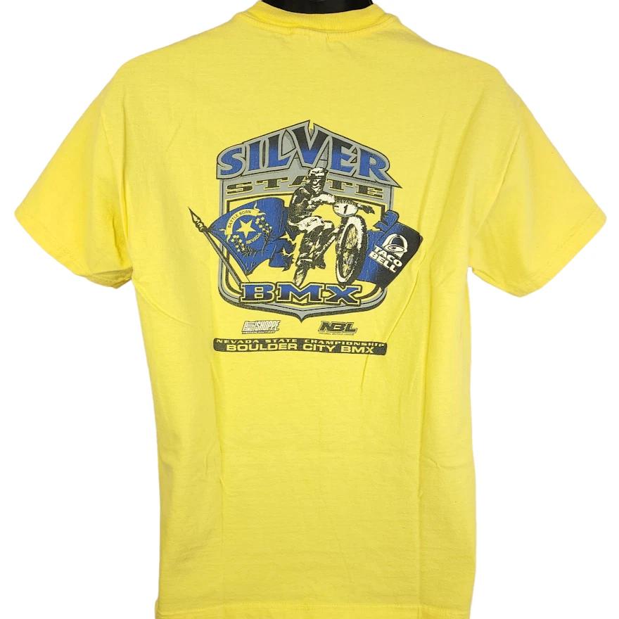 Vintage Silver State BMX T Shirt Mens Size Medium Y2K Nevada State Championship S