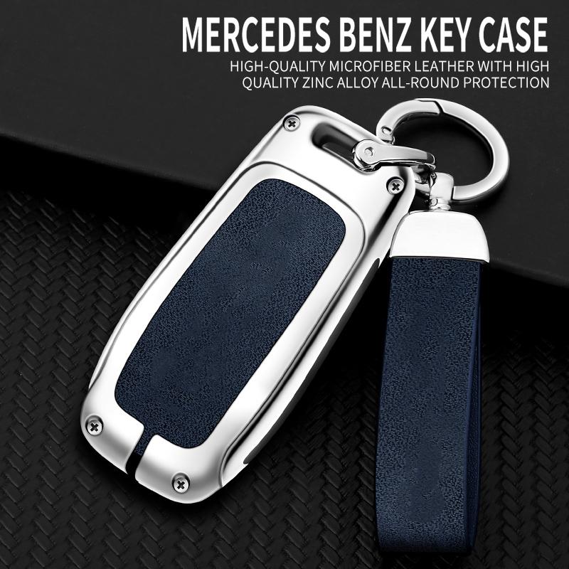 Zinc Alloy Leather Car Key Case For Mercedes Benz E C S Glc Class E200 E400 E63 W213 S550 S560 C260 Key Fob Car Remote Key Case