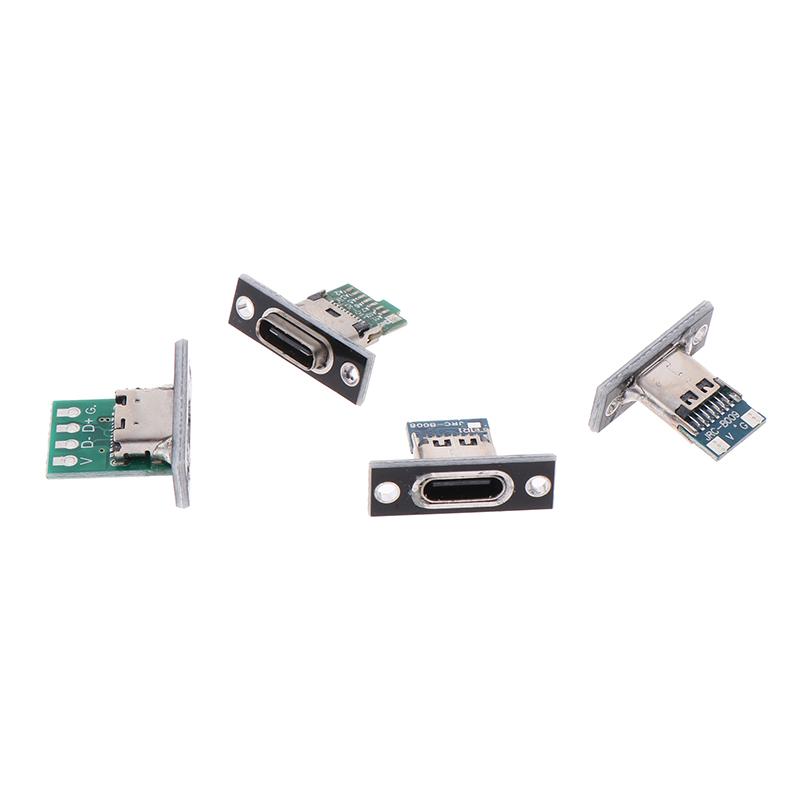 Charging Port Usb Type C Socket Connector 2Pin 2P 4P Waterproof Strip Line Of Solder Joint Female Connector Jack