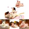 Charming Short Plush Unicorn Stuffed Animal Pillow Comfortable Bedside Support For Children