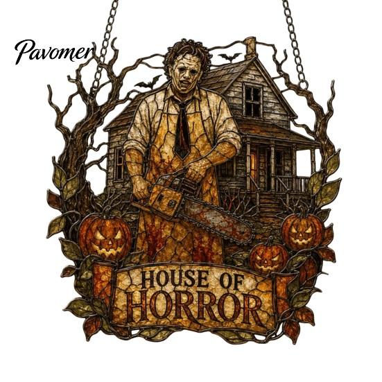 Unique Gifts for Horror Lovers Halloween 2D Window Hanging Decor, Acrylic Glowing Suncatcher with Outdoor Waterproof Party Supplies Ghost Tree