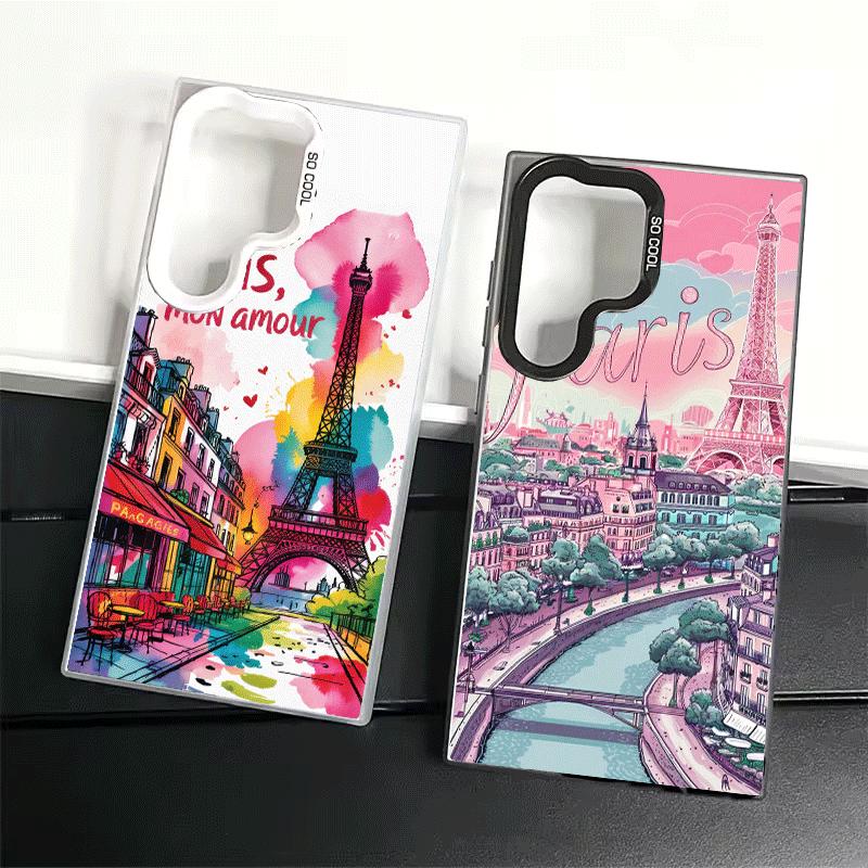 France Eiffel Tower Paris Shockproof Phone Case for Samsung Galaxy S26 Edge S25 Ultra S24 FE S23 Plus S21 Cover Anti Fall Fundas