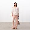 GREEN BELT Women's Lightweight Openwork Ramie Wide-Leg Pants